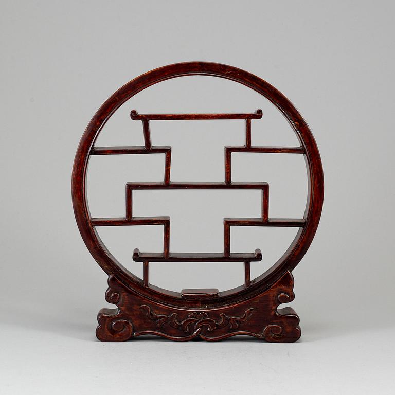 A chinese wooden stand for miniatyres, early 20th Century.