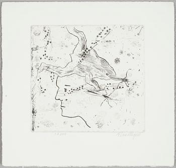 Hans Wigert · HANS WIGERT, torrnålsetsning, signerad, daterad 2.7 2010.