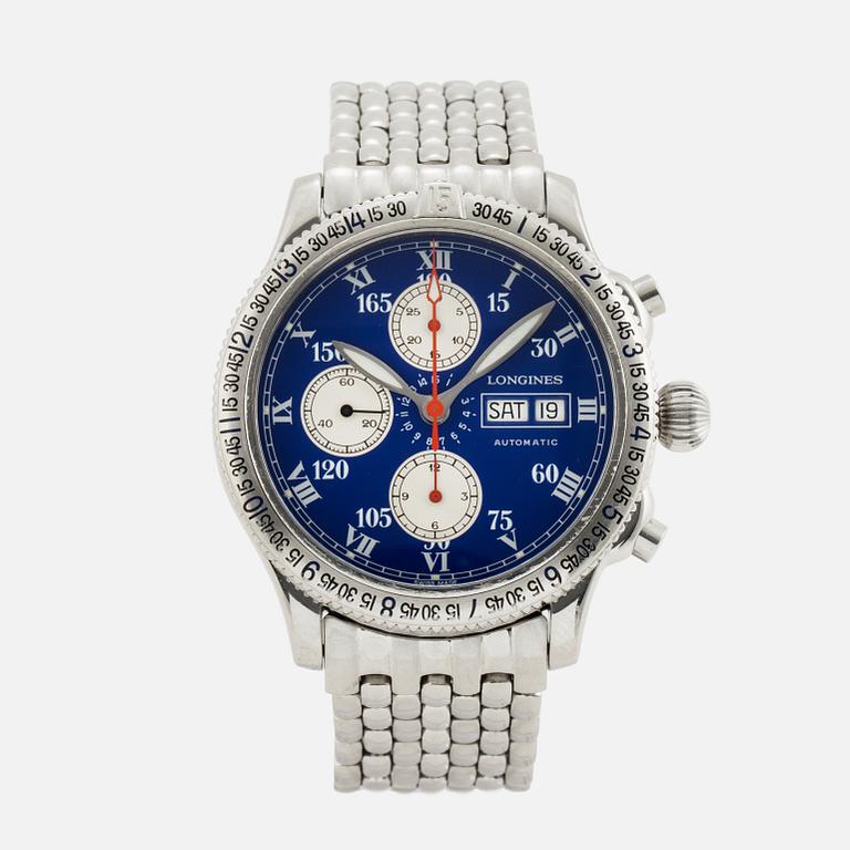 LONGINES, Avigation, Charles Lindbergh, Special Series, chronograph, wristwatch, 41,5 mm,