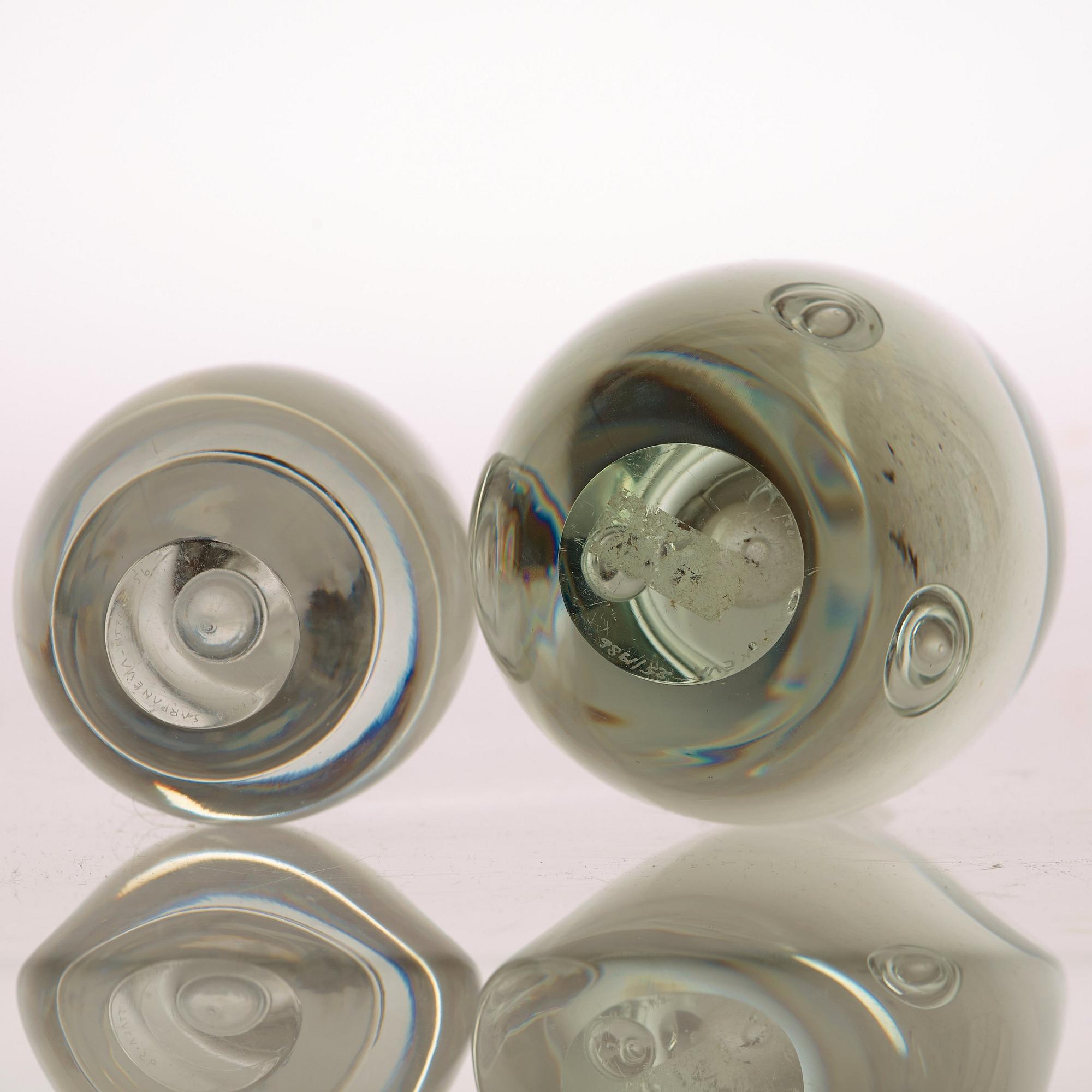 TIMO SARPANEVA, vas, "Claritas" och skulptur, modell 3575,  Iittala, Finland 1986 och 1956.
