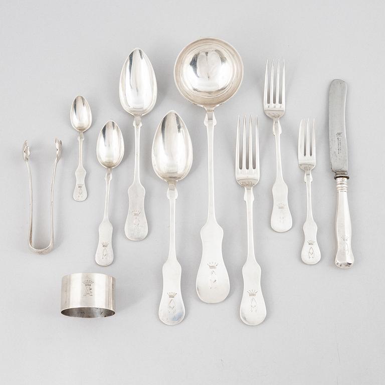 A 45-piece silver flat ware set, Austria-Hungary, 1867-72.