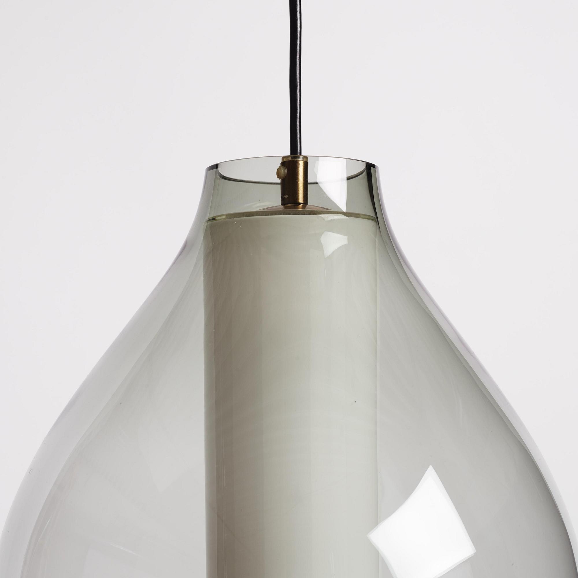 Carl Fagerlund, taklampa, "Droppe", modell "RD 1390", Orrefors, 1950-60-tal.