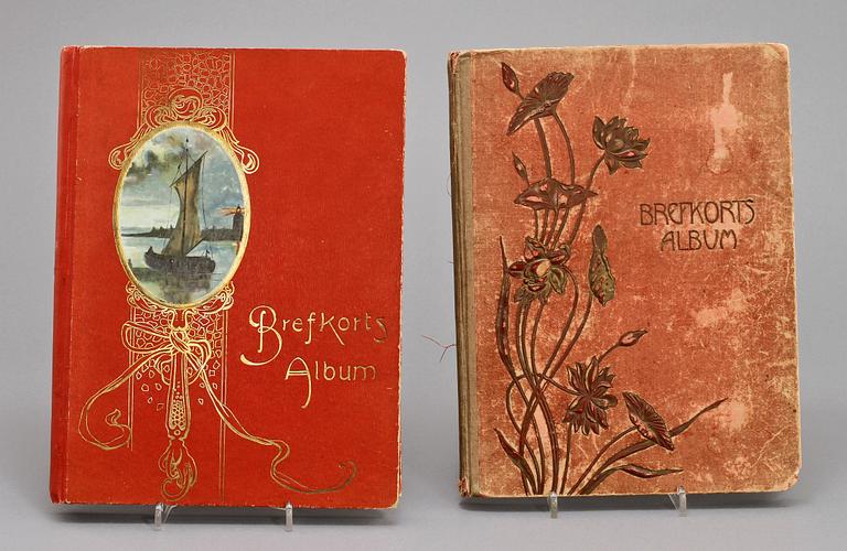 BREVKORTSALBUM, 2 st, tidigt 1900-tal.