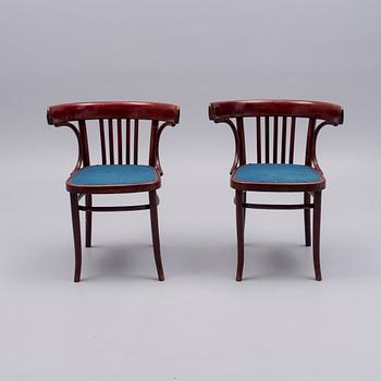 KARMSTOLAR, 2 st, J & J Kohn, Österrike, tillverkade för den ryska marknaden. 1900-talets början.