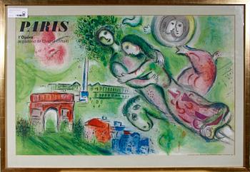 Marc Chagall · MARC CHAGALL, efter, litografisk affisch, Mourlot.