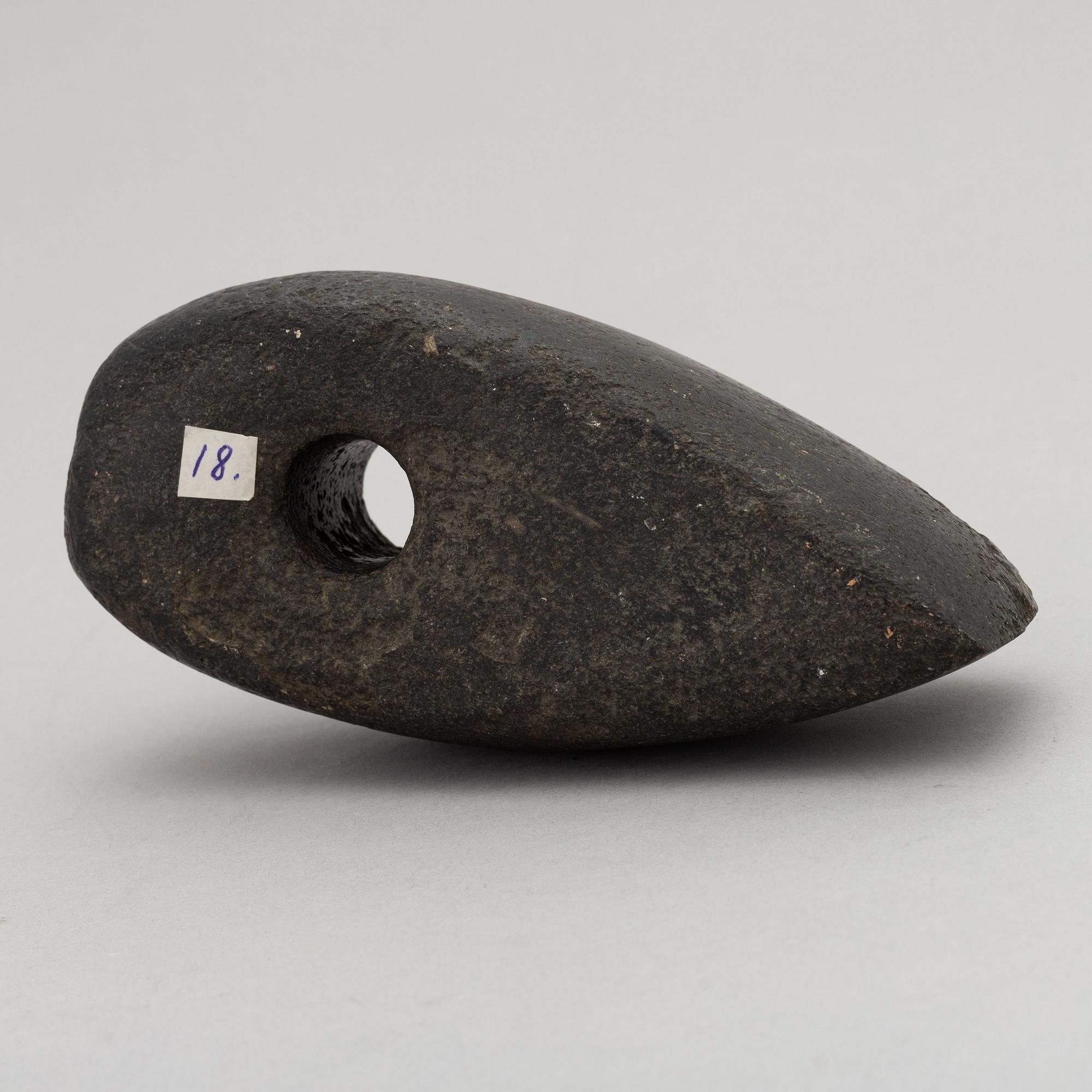 A neolithic stoneaxe.