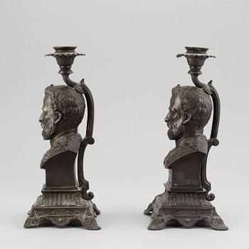 A pair of candelsticks, second half of the 19th century.