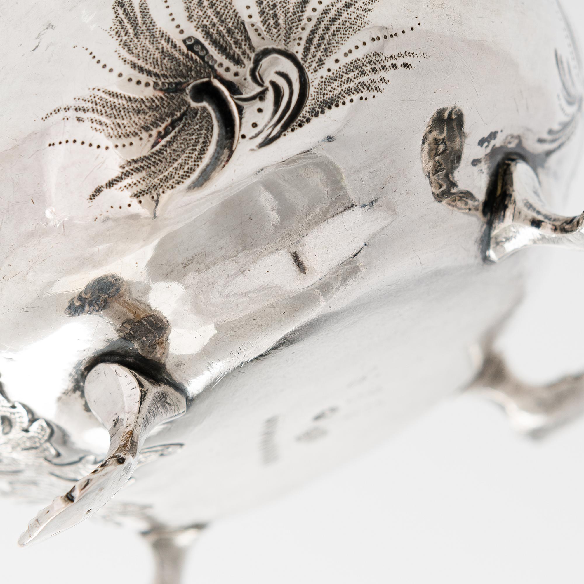Sockerskrin, silver, rokoko, Hildebrand, Berlin, 1700-talets tredje fjärdedel.
