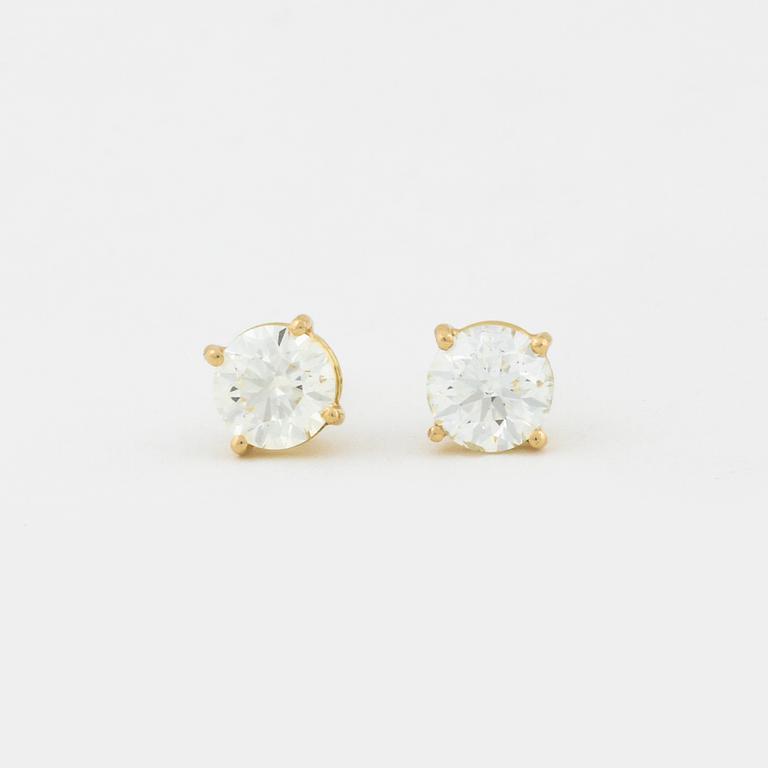 ÖRHÄNGEN, med briljantslipade diamanter totalt cirka 1.25 ct.