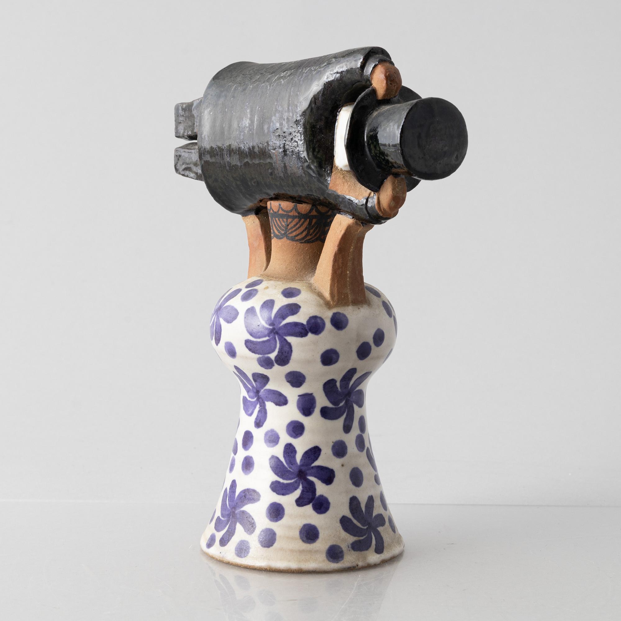 Lisa Larson, figurin, stengods, "Samhällsdebatten", Gustavsberg.