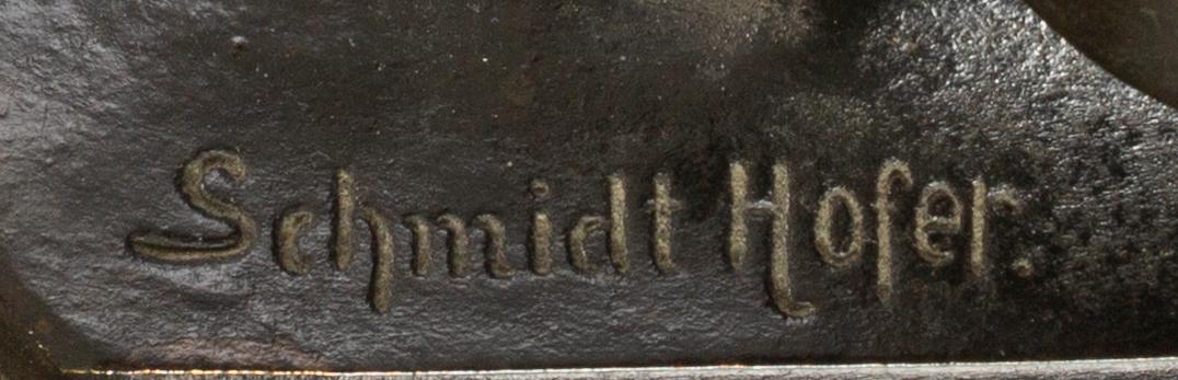 OTTO SCHMIDT-HOFER, after signed patinated bronze.