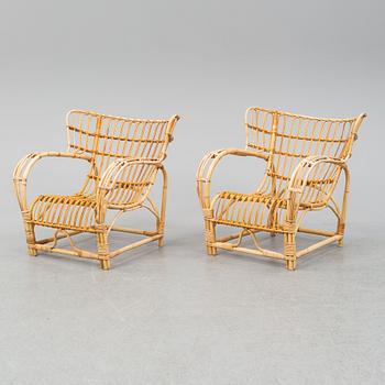 A pair of armchairs from the second half of the 20th century.