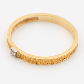 Lapponia, ring 18K gold set with an eight-cut diamond, Finland 1976.