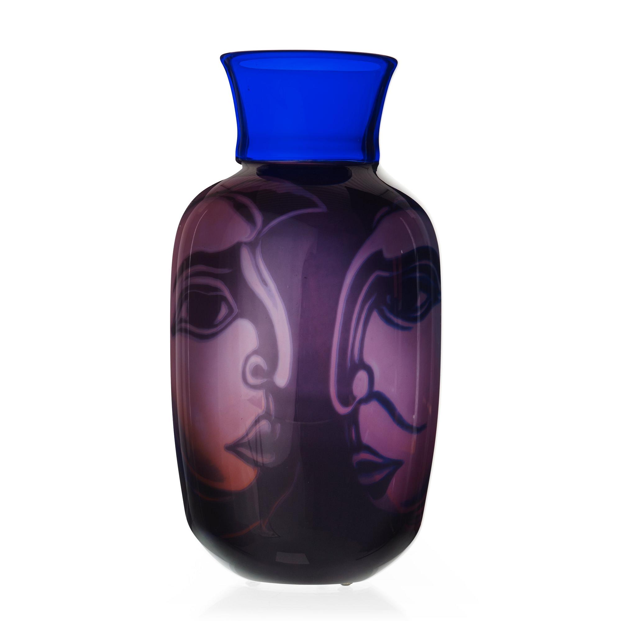 Eva Englund, a 'Graal' glass vase, Orrefors 1990.