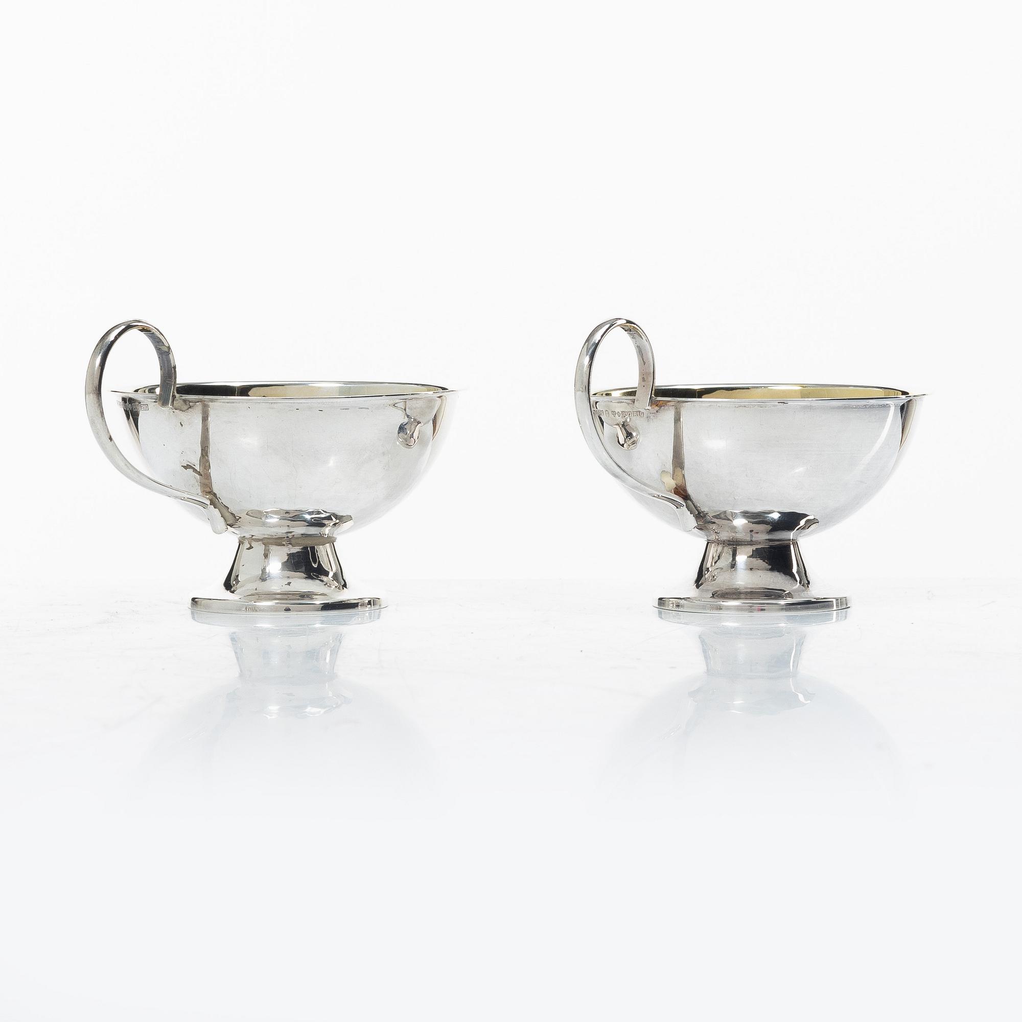 Punchmuggar, 22 st, silver, Ceson Guldvaru AB, Göteborg 1976-1979.