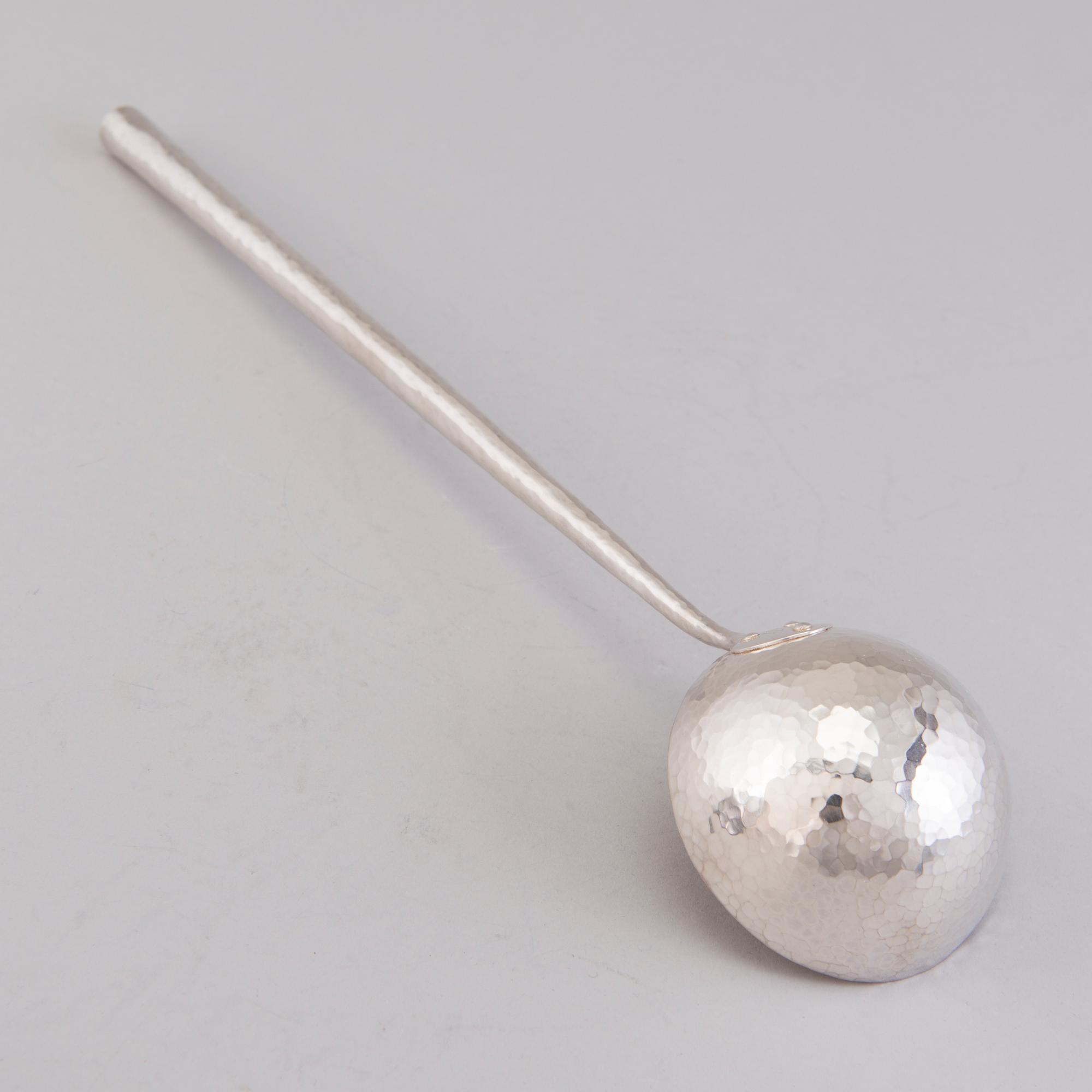TAPIO WIRKKALA, bålskål samt slev, sterling silver, Kultakeskus, Tavastehus 1973.