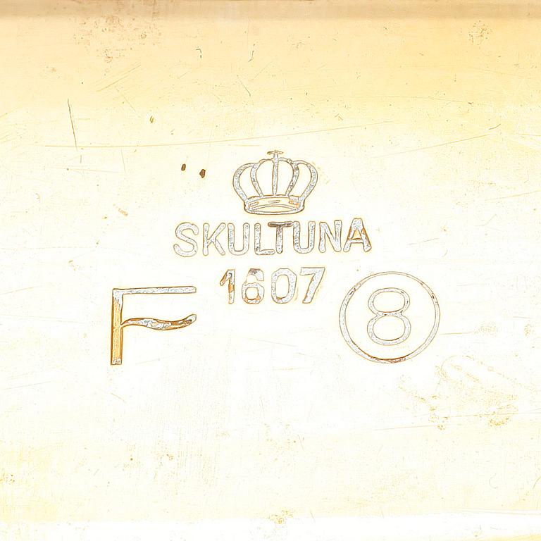 PLUNTA OCH SUPKOPPAR, 1+10st, mässing och förgylld mässing, Pierre Forsell, Skultuna.