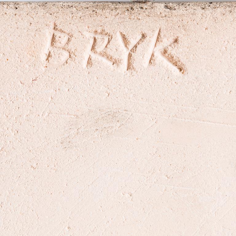 RUT BRYK, reliefi, kivitavaraa, signeerattu BRYK.