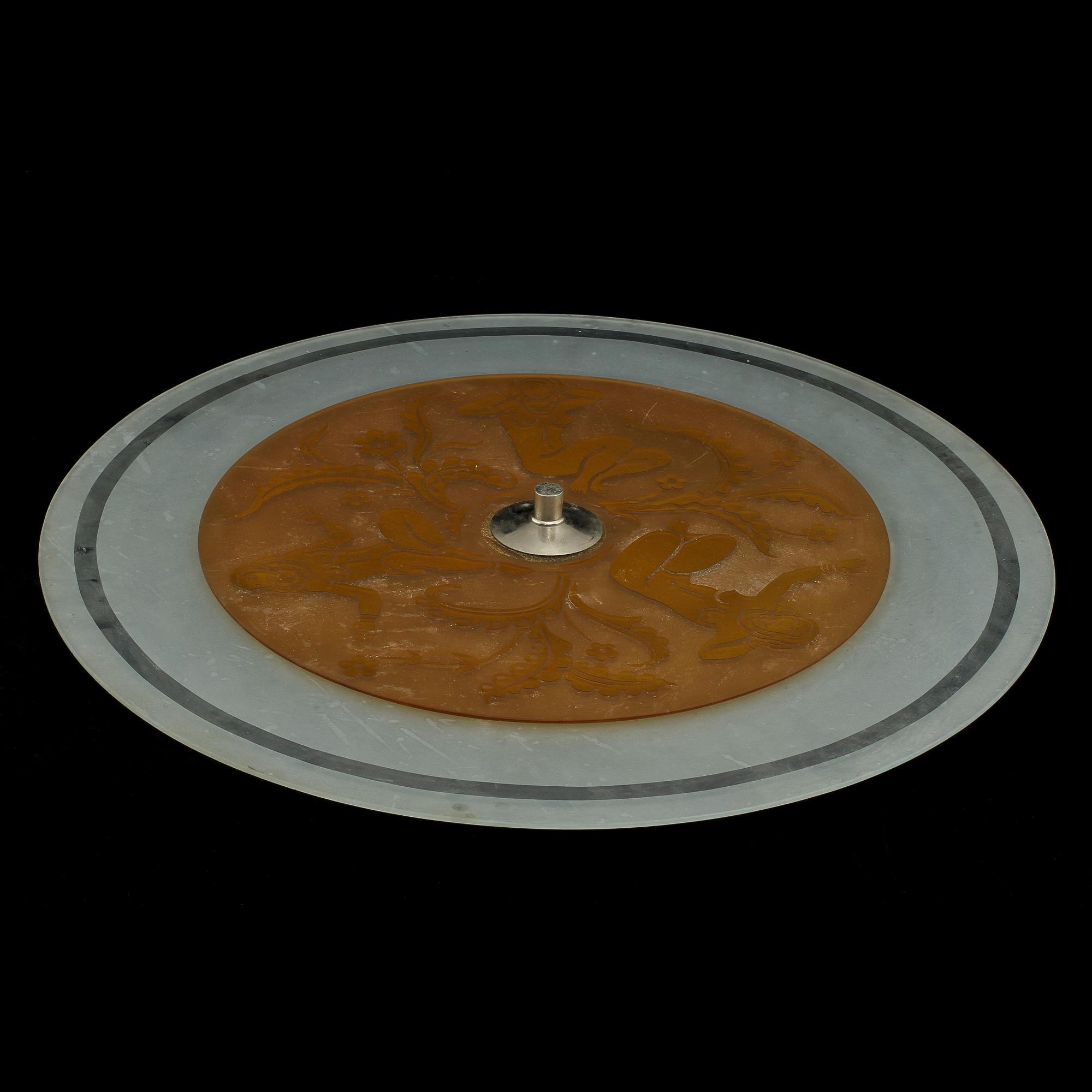 TAKLAMPA, art deco, 1930-tal, diam 63.