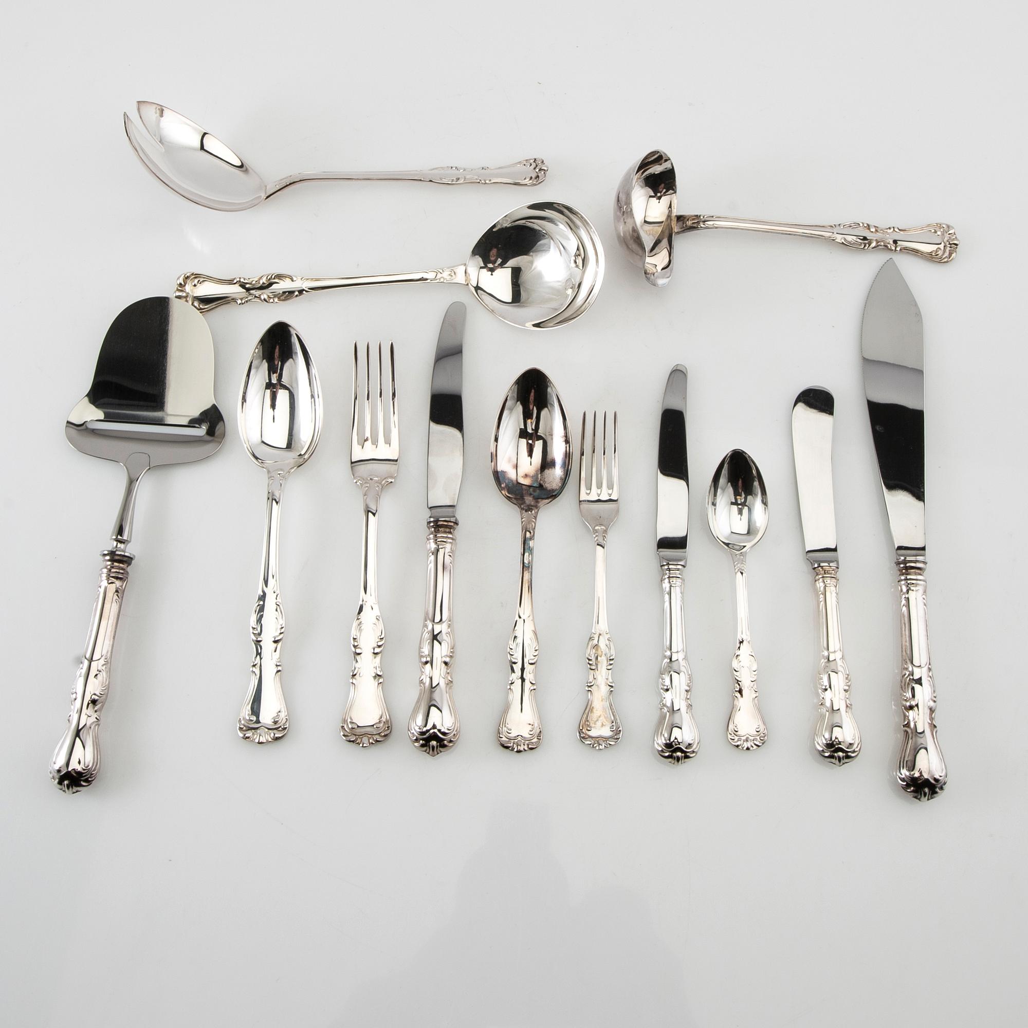 Cutlery 91 dlr "Prince Albert" silver GAB Eskilstuna 1976-1996.