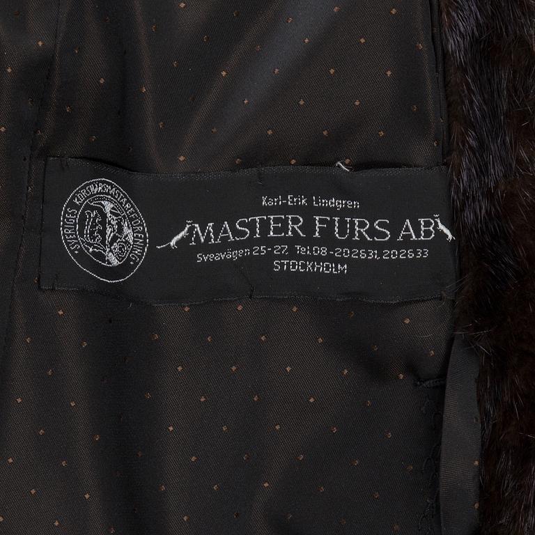 A Mink fur coat from A.C. Bang, Copenhagen, circa size 38.
