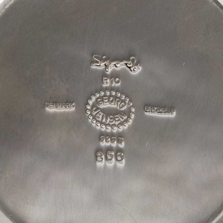 SIGVARD BERNADOTTE, MALJA ja KAADIN, 856A, sterlinghopeaa, Firma Georg Jensen, Kööpenhamina 1990-91. Muotoiltu v. 1938.