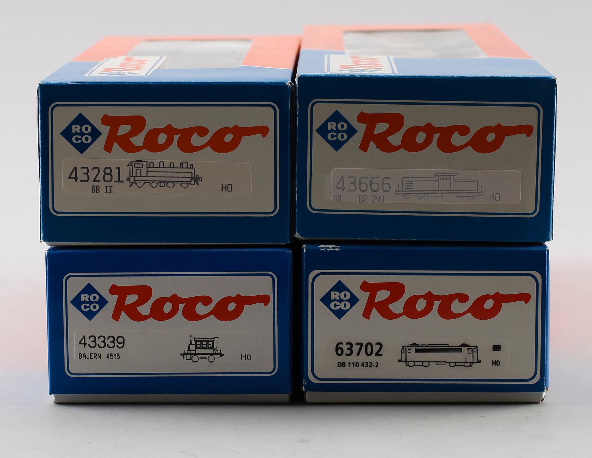 SAMLING MODELLTÅG, 4 delar, Roco, Österrike.