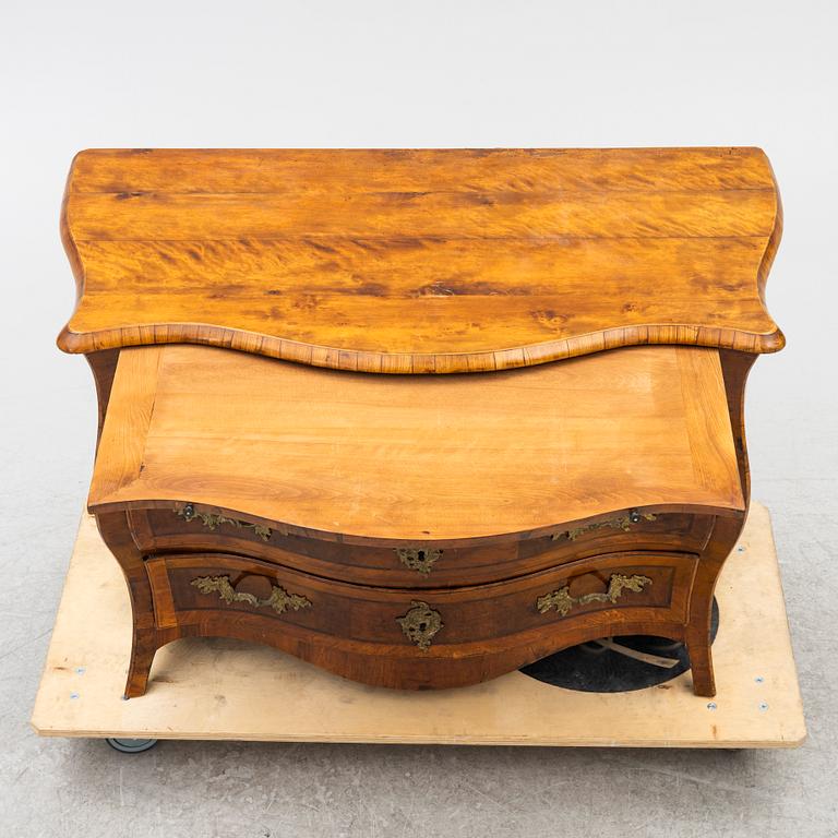 A Rococo chest of drawers, 18th century.