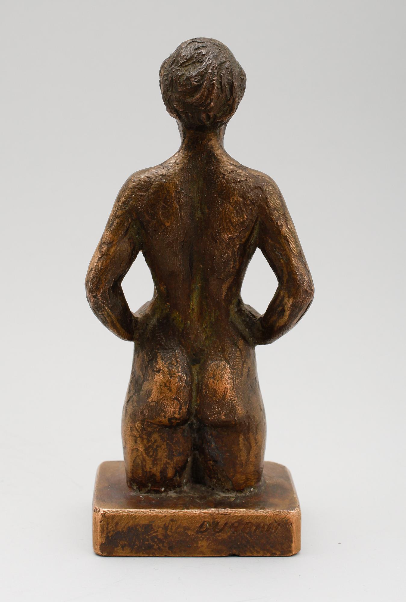 ARNE DURBAN, skulptur, brons, sign.