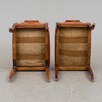 A pair swedish of stools, first half of the 19th century.