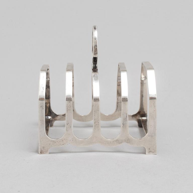 TOASTRACK, silver, James Deakin, Sheffield, 1932.