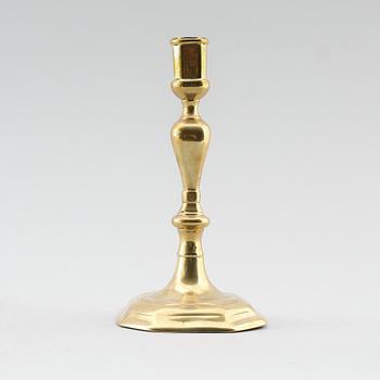 LJUSSTAKE, mässing, 1700-tal.