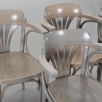 A SET OF 6 ARMCHAIRS, end of 20th century.