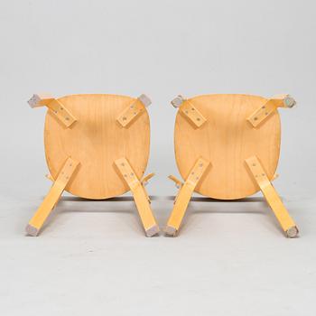 Alvar Aalto, tuoleja, 4 kpl, malli 69 Artek, 1900-luvun loppu.