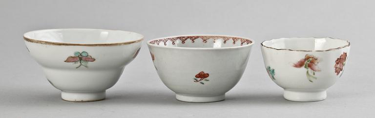 PARTI PORSLIN, 6 delar, Kina 1700-1900-tal.
