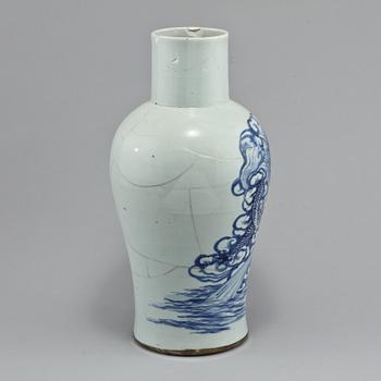URNOR, ett par, porslin, Kina, 1800-tal.