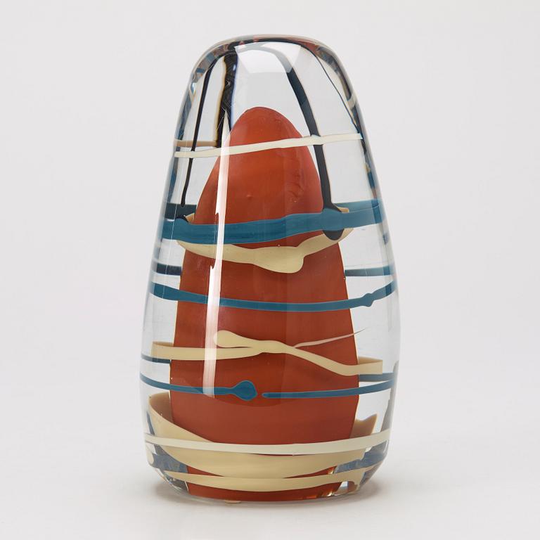 MATZ BORGSTRÖM, a glass sculpture for Lindshammar. Signed and numbered 910023 E.A-1-91.