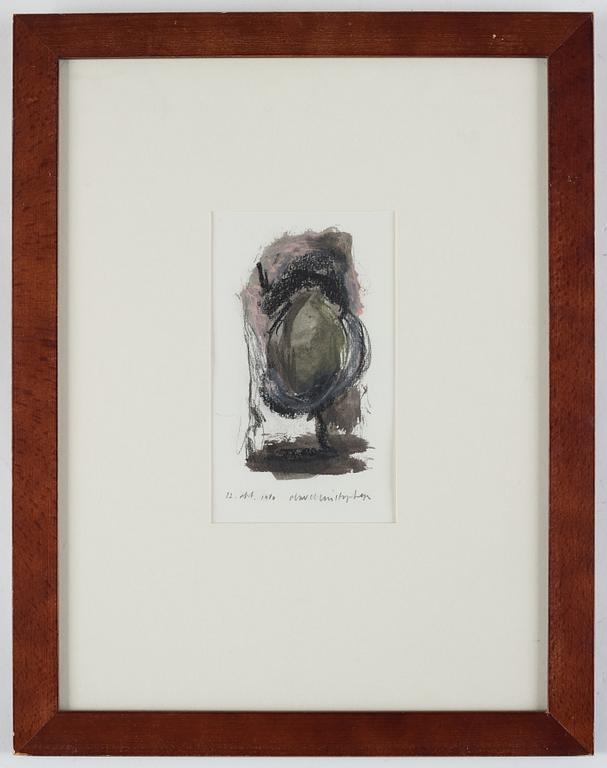 Olav Christopher Jenssen, mixed media on paper, signed and dated 12.okt.1986.