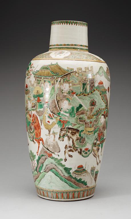 A famille verte vase, Qing dynasty, Kangxi (1662-1722).