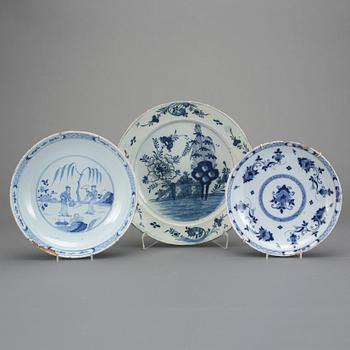 FAT, 3 st, fajans, 1700/1800-tal.