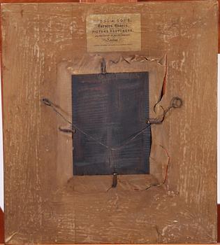 OKÄND KONSTNÄR, olja på pannå. 1800-tal.