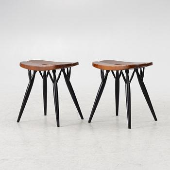Ilmari Tapiovaara, a pair of stools, 'Pirkka', Artek, 2015.