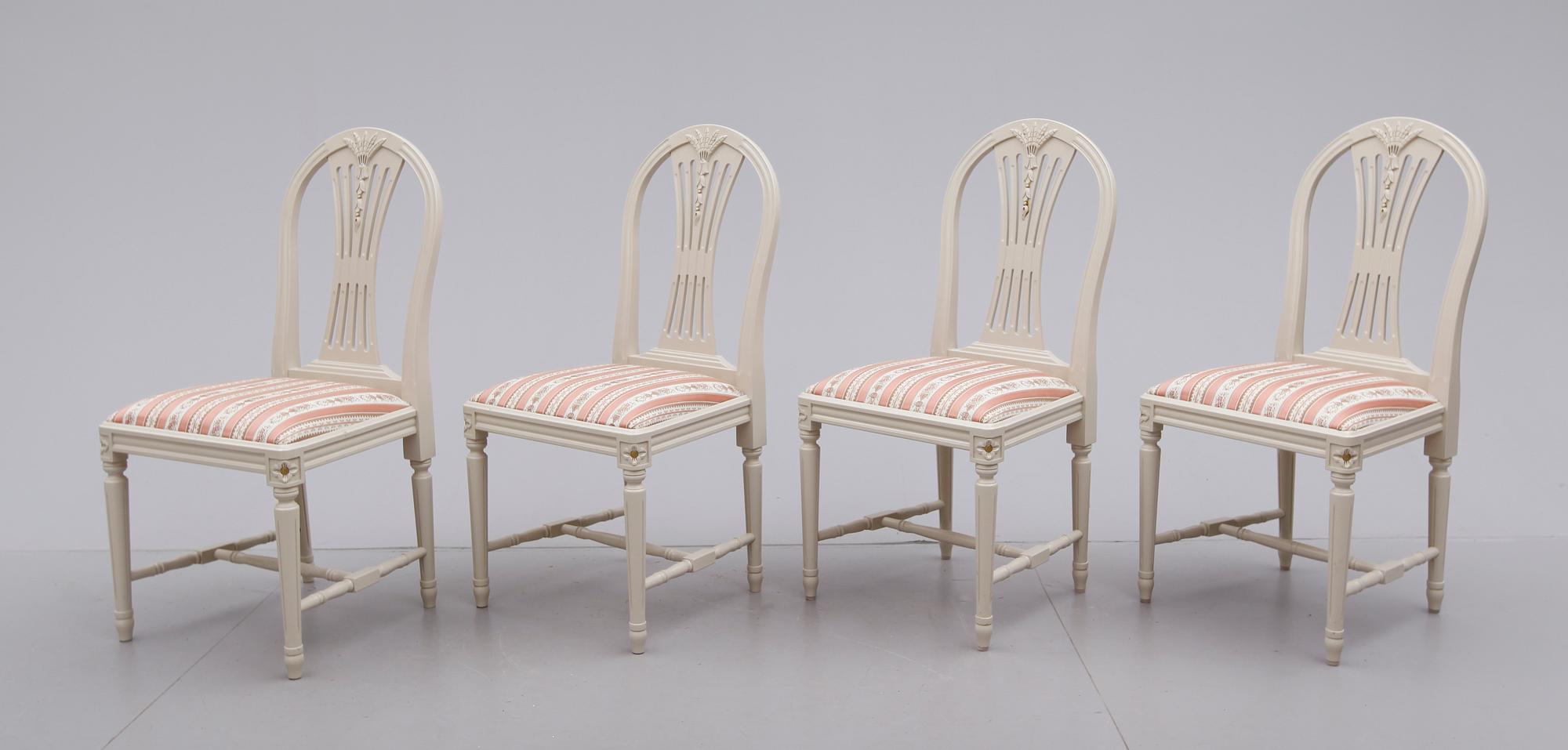 MATGRUPP, 5 delar, gustaviansk stil, 1900-talets andra hälft.