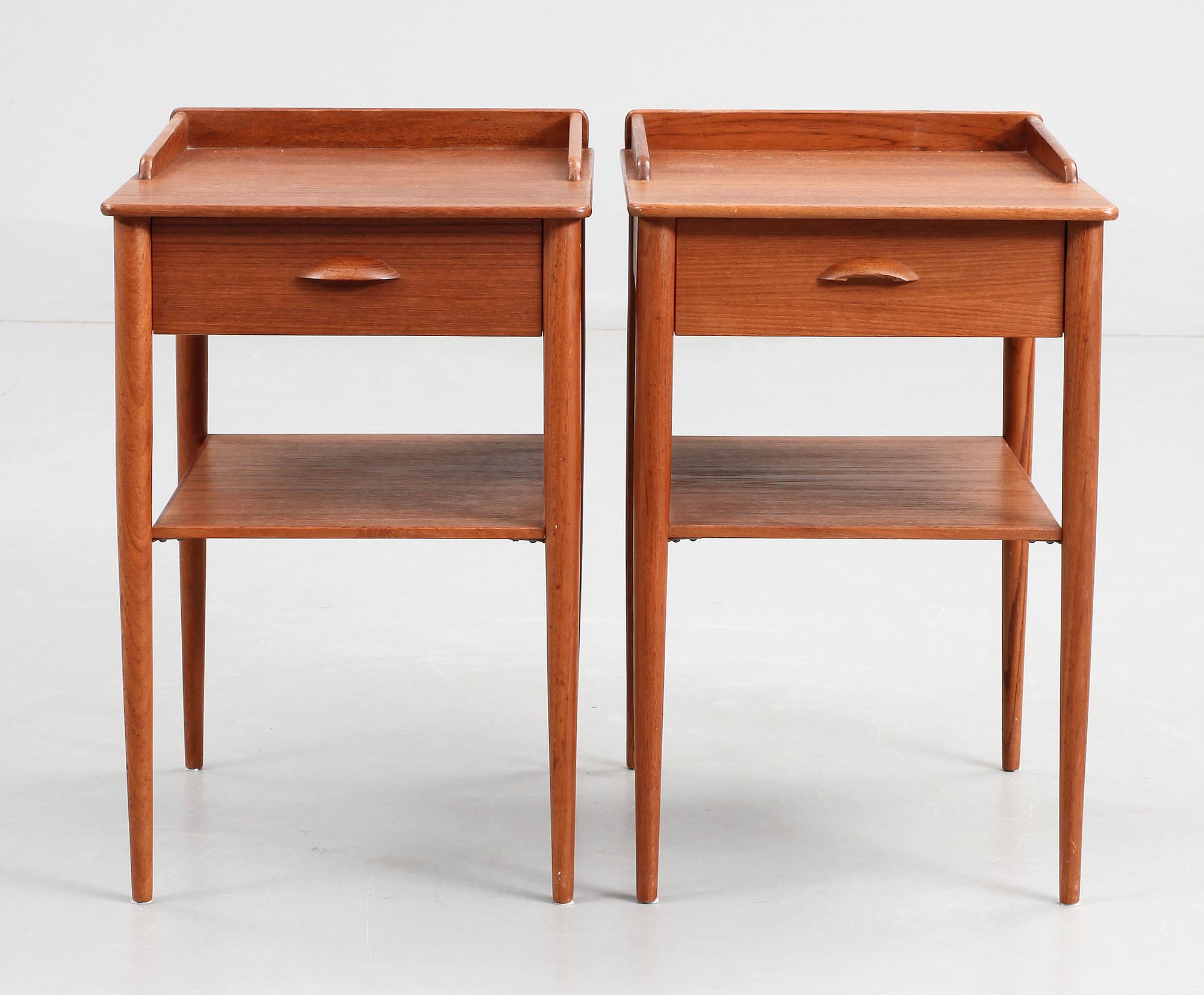 SÄNGBORD, ett par, Erik Anderson, 1950-60-tal.