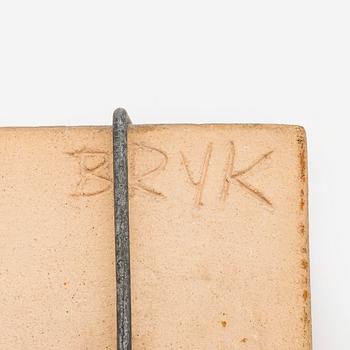Rut Bryk, Relief, stoneware, signed BRYK.