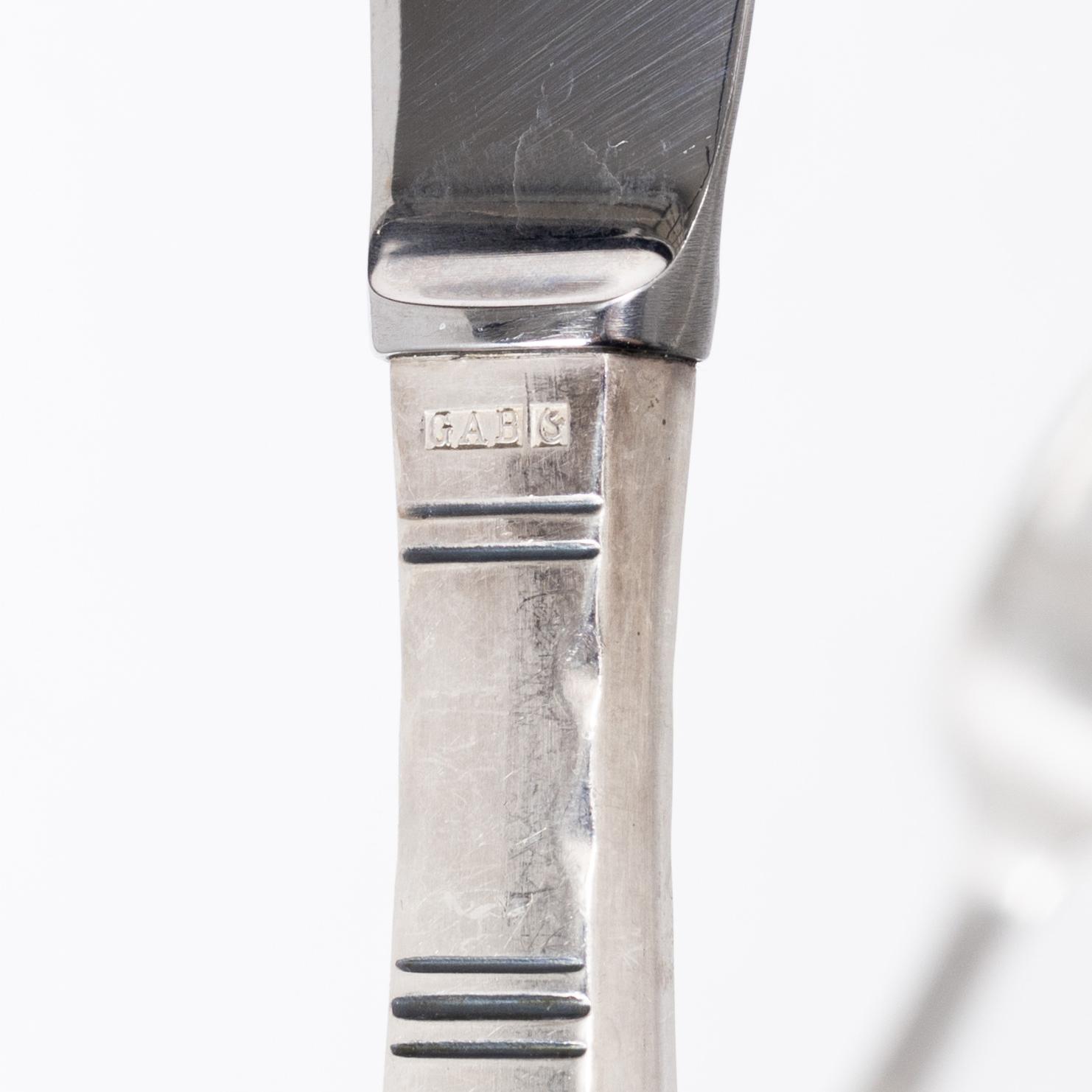 Jacob Ängman, a 46-piece silver flatware set i boxes, 'Rosenholm', GAB, Eskilstuna & Stockholm, Sweden, 1962-92.