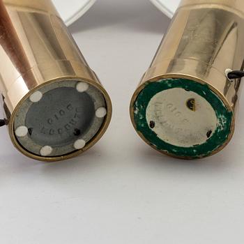 A pair of brass table lamps from Bergboms.