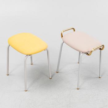 Mathieu Gustafsson, two prototype stools, Ói, 2019.