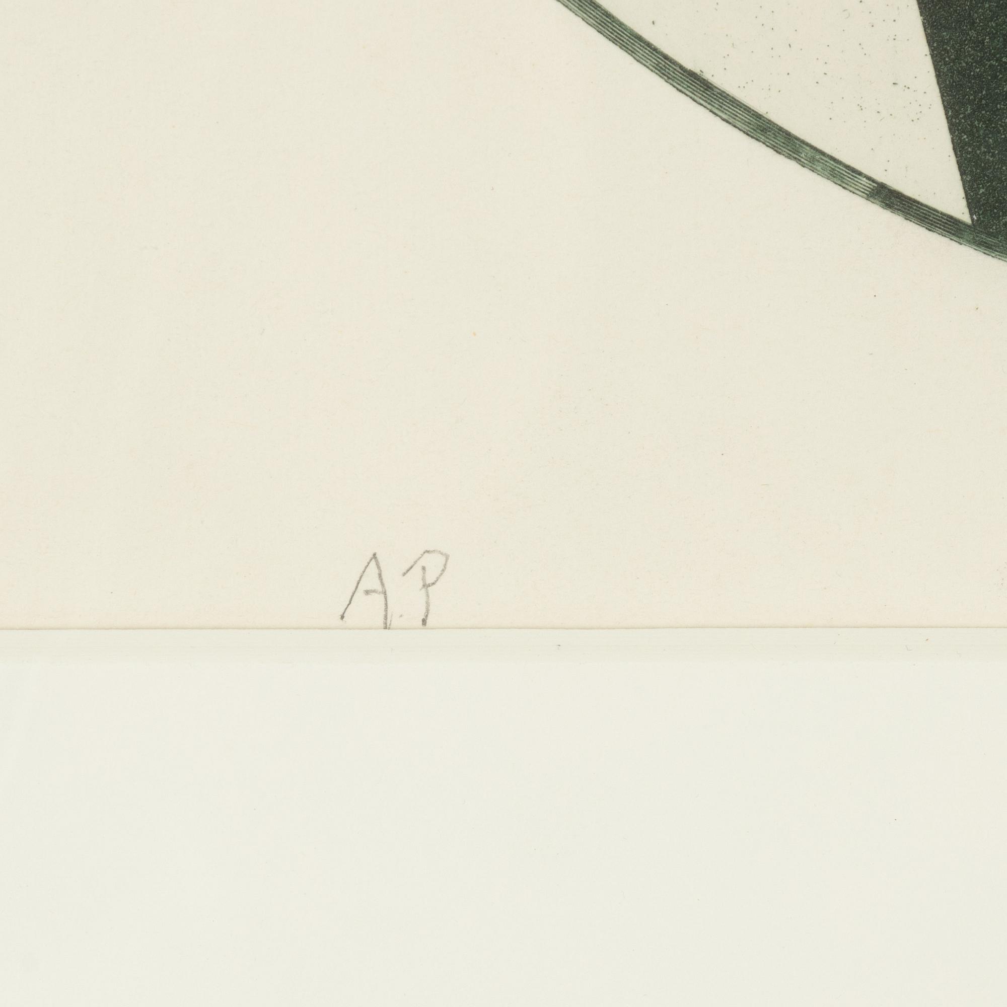 Sten Eklund, handcoloured etching, 1966, signed AP.