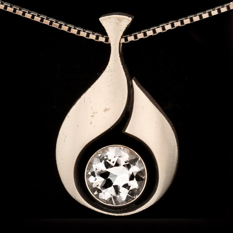 Silver jewellery, rock crystal, Karl Laine, Stigbert and others, 6 lots.